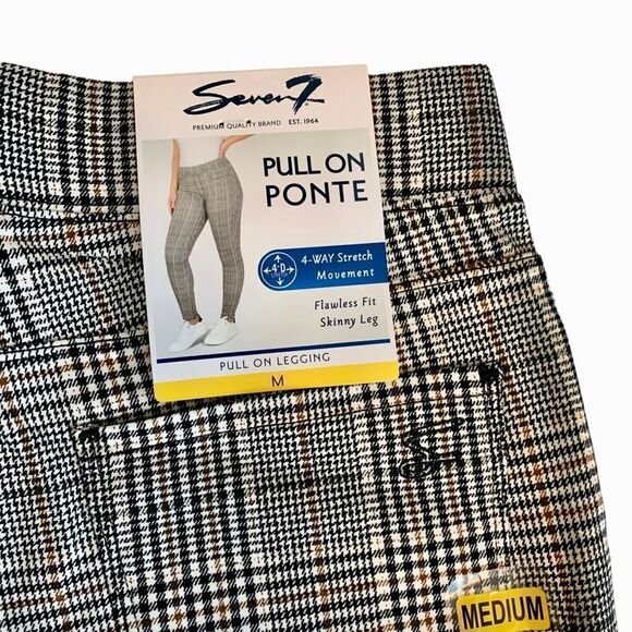 Seven7 Women’s 4-Way Stretch Skinny Leg Pull On Ponte Legging Size Medium NWT - Picture 5 of 10